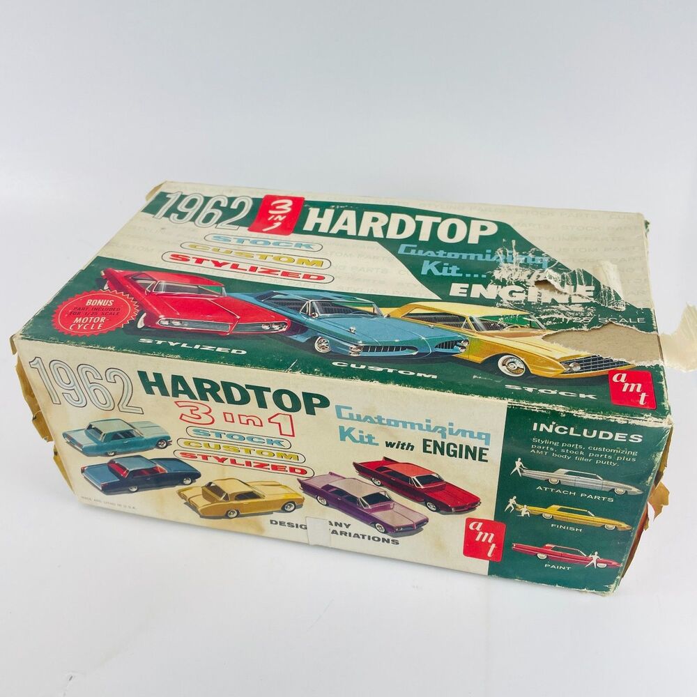 1962 Chevy Corvette AMT 3 in 1 Customizing Kit BOX ONLY Vintage S-922 1:25